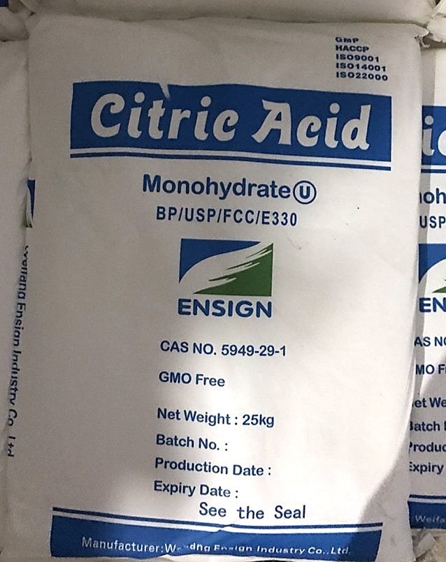 Citric Acid Monohydrate – C6H8O7.H2O