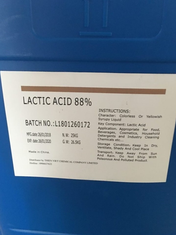 Lactic Acid – C3H6O3